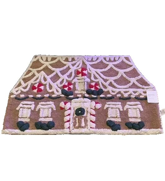 Tapete de banho Pottery Barn Gingerbread House novo - Imagem 1 de 1