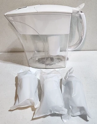 Brita Water Filtration Marina BPA Free Pitcher Plastic  Filter Jug w/ 3 Filters - Image 1 of 4