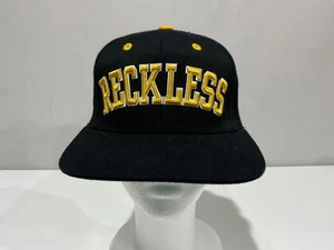 YOUNG AND RECKLESS Mens Snapback Black Yellow Embroidered Hat Cap - Picture 1 of 9