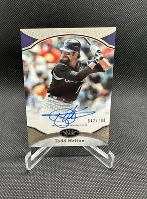 2020 Topps Tier One - Prime Performers Autographs Todd Helton #PPA-TH /100 (AU) - Image 1 of 2