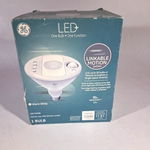 GE LED+ Linkable Motion Flood Bulb Warm White 1200 Lumens 15 Watt - Picture 1 of 5