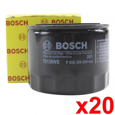 Filtro de aceite BOSCH 20 PIEZAS para Audi Mazda Chrysler Suzuki Ford Dodge Fiat Lexus Foto 1 de 4