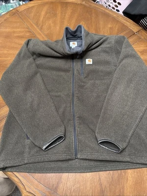 Chaqueta polar con cremallera Carhartt XL para hombre. Marrón - ¡Excelente estado!! Foto 1 de 4