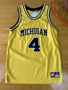 Vintage Nike Michigan Wolverines Chris Webber NCAA College Basketball Trikot 44 - Bild 1 von 9