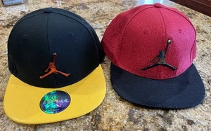 Jordan JumpMan SnapBack Cap Hat Adjustable Youth Lot Of 2 - Picture 1 of 9
