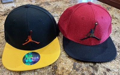 Jordan JumpMan SnapBack Gorra Sombrero Ajustable Juvenil Lote de 2 Foto 1 de 4