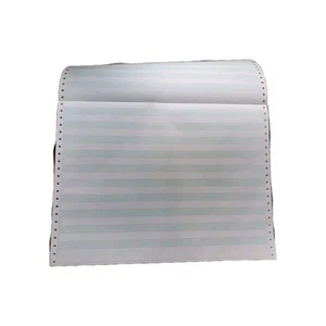100+ Sheets Dot Matrix Tractor Feed Vtg Computer Paper Continuous 9.5 X 11 Each - Picture 1 of 3