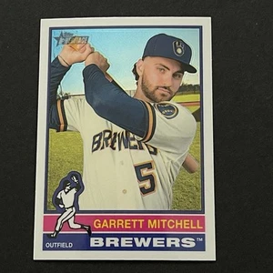 2025 Topps Heritage Chrome #479 Garrett Mitchell Milwaukee Brewers - Foto 1 di 2