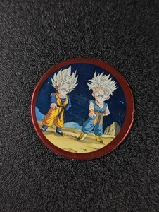 Tarjeta con fichas de papel aluminio Son Goten & Trunks vintage Dragon Ball Z Mini Menko - Imagen 1 de 4