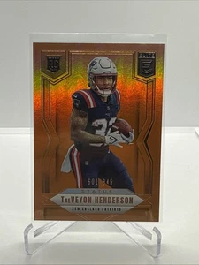 2025 Panini Donruss Elite TreVeyon Henderson RC Metallic Orange STATUS /849 - Picture 1 of 2