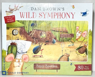 Quebra-cabeça Dan Brown’s Wild Symphony Busy Beetles 80 peças New York Puzzle Company. - Imagem 1 de 4