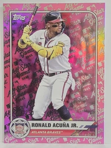 2025 Topps All Star Game #100 Ronald Acuña Jr. Pink Foil #/250 - Picture 1 of 2