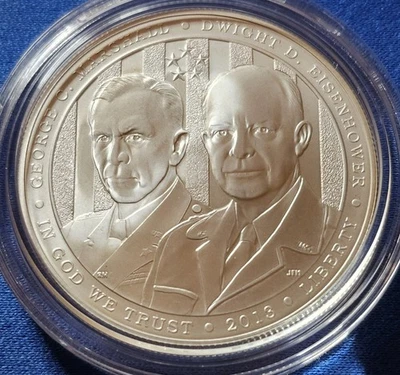 2013 W 5-Star Generals Uncirculated Commemorative Silver Dollar US $1 Box & COA - Image 1 of 4