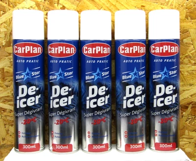 Anticongelante en aerosol anticongelante con bloqueo de parabrisas ventana de coche 5 latas CarPlan -20 °C - Imagen 1 de 2