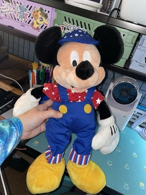 Disney Store Mickey Mouse 16” Peluche - 4 de julio Edición Especial América Mono Foto 1 de 4