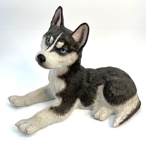 Figura de porcelana fina Lenox 2001 Puppy Collection SIBERIAN HUSKY 6" ojos azules - Imagen 1 de 7