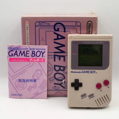 Consola portátil Nintendo GAME BOY DMG-01 en caja gris probada series a juego GB - Imagen 1 de 4