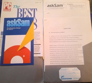 AskSam, der Informationsmanager für den PC - Pressemappe, 1989 - Bild 1 von 10
