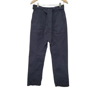 Rebecca Taylor Pant La Vie Patrice Women 28 Stretch Twill Midnight Navy - Picture 1 of 9