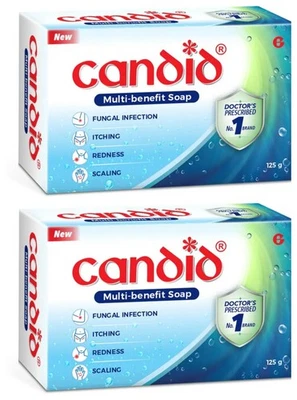 2 X Jabón Antifúngico Candid Medicado Barra de Baño Antifúngico 125 g cada uno + Envío Foto 1 de 4