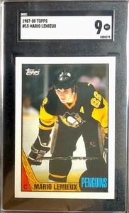 1987-88 Topps Mario Lemieux #15 SGC 9 MINT HOF CENTERED - Bild 1 von 2