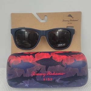Boys TOMMY BAHAMA KIDS Blue Sunglasses With Hard Case 100% UV Protection NEW - Picture 1 of 3