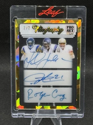 🔥💣TRIPLE LEGEND AUTO /2!💣🔥 2023 Leaf Triography Faulk/ Tomlinson/ Craig - Image 1 of 2