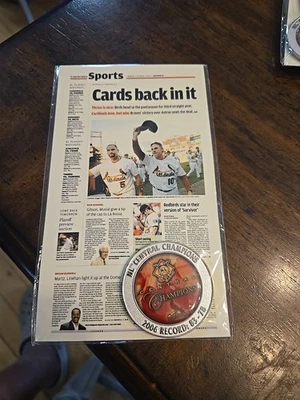 2006 World Series Champions Giant Medallion W/ Poster Card Sealed - Image 1 of 4