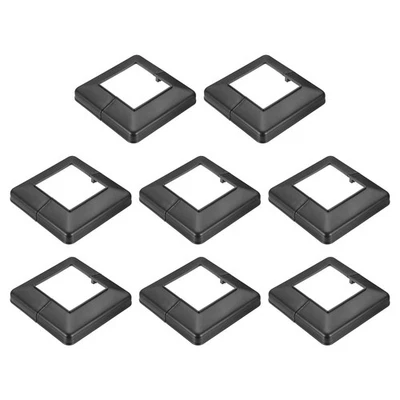 3.9x3.9 Inches Post Sleeve, Plastic Post Base Cover Column Wraps - 8pcs (Black) Foto 1 de 4