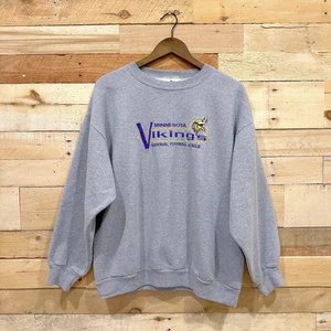 Vintage Minnesota Vikings NFL Crewneck Sweatshirt XL Grau Langarmshirt - Bild 1 von 6