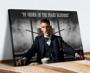 Peaky Blinders Arthur Shelby LIENZO ARTE PARED IMPRESIÓN IMAGEN ENMARCADA CITA - Imagen 1 de 4