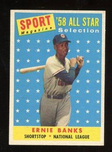 1958 Topps #482  Ernie Banks - Chicago Cubs - HOF - EX