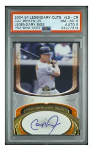 CAL RIPKEN JR 2004 SP LEGEND CUT AUTO /50 PSA/DNA AUTOGRAPH 9 - POP 1 - Bild 1 von 5