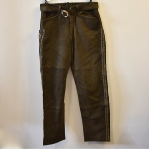 PANTALONI tg. 36 / 52 Lederhosen BRETELLE PELLE TIROLESI UOMO Oktoberfest -  Merlettando