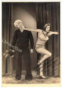 "SU and M..." Varieté Komik Erotik Zirkus Akrobatik * Promo-Foto 1932 m Widmung - Bild 1 von 2