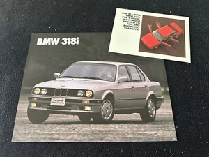 BMW 318i 1990 sedán E30 hoja de folleto de ventas serie 90 catálogo y juego de postales - Imagen 1 de 5