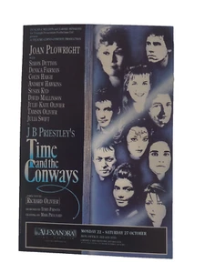 1990 Alexandra Theatre Flyer Time And The Conways Signed By Susan Kyd Original - Picture 1 of 4