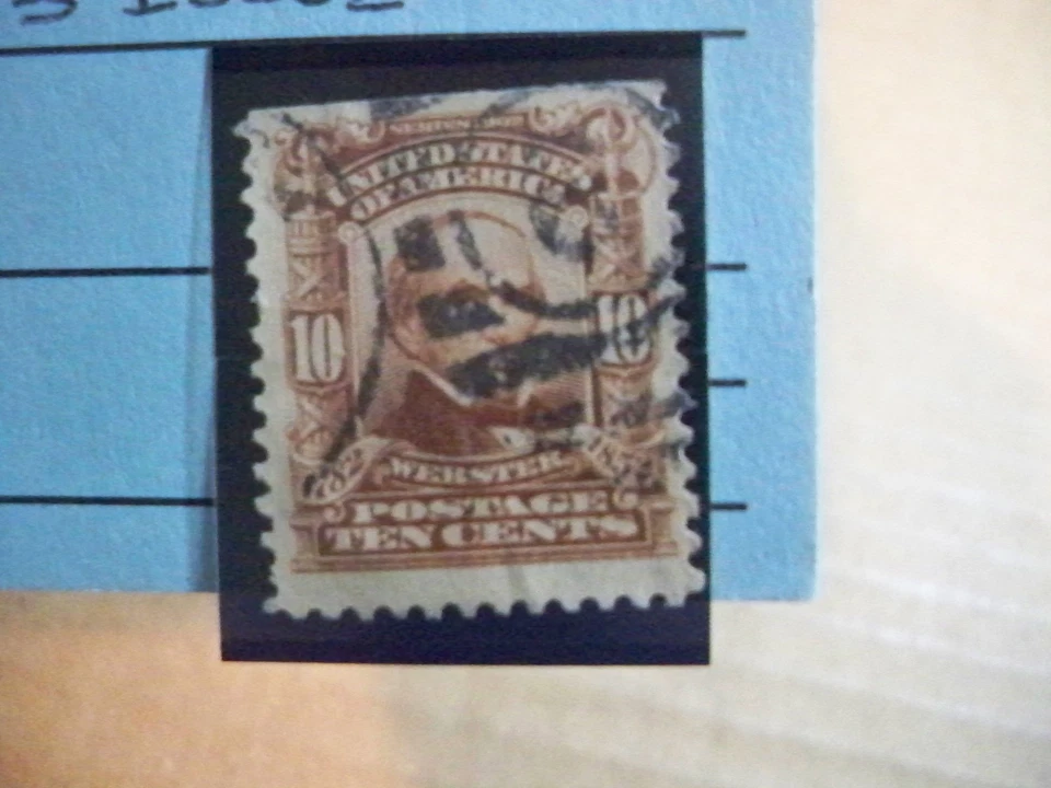 USA Used, 1903 Issue, Scott #307, 10 Cent, Webster, Perf 12 DL WTMK, Pale Red, - Image 1 of 1