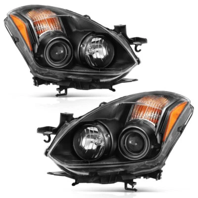 ANZO Fits 2010-2013 Nissan Altima Projector Headlight Black (Halogen Type) - Image 1 of 4