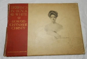 Vintage Book - Drawings in Black & White by Howard Chandler Christy - Imagen 1 de 12