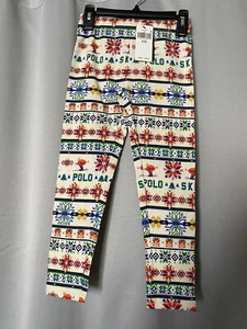 polo Ralph Lauren Girls Skier-Print Cotton-Blend Leggings Size 7 - Picture 1 of 5