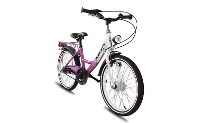 XB3 20 Zoll Fahrrad Kinderfahrrad Nabendynamo Licht 3 Gang Rücktrittbremse Pink - Bild 1 von 4