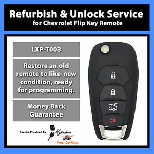 Servizio Sblocco Reflash per Chevrolet Cruze 2016 Telecomando Ingresso Flip Fob LXP-T003 - Foto 1 di 7