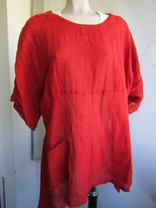 Chocolate by M.P., Bluse, Rot, 90% Leinen, Top, Gr. 3(52/54) - Bild 1 von 8