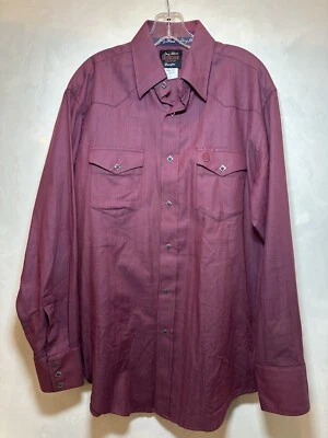 Рубашка бордовая George Straight Troubadour Collection Black Diamond Snap - Изображение 1 из 4