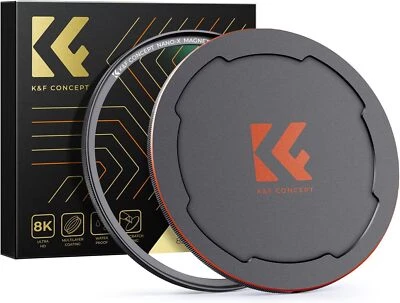 K&F Concept 49-82mm Magnetic MCUV Lens Protection UV Filter + Lens Filter Cap - Image 1 of 4