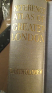 Vintage 1954 Referance atlas of greater London by Bartholomew - Imagen 1 de 12