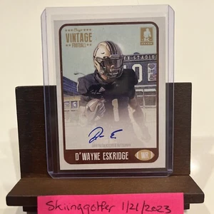 2021 Onyx Vintage D'Wayne Eskridge Rookie Auto /400 SEAHAWKS - Picture 1 of 2