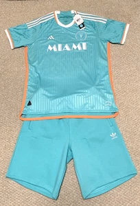 Adidas Men's Messi Inter Miami Jersey Third Kit outfit with matching shorts XL - Picture 1 of 3