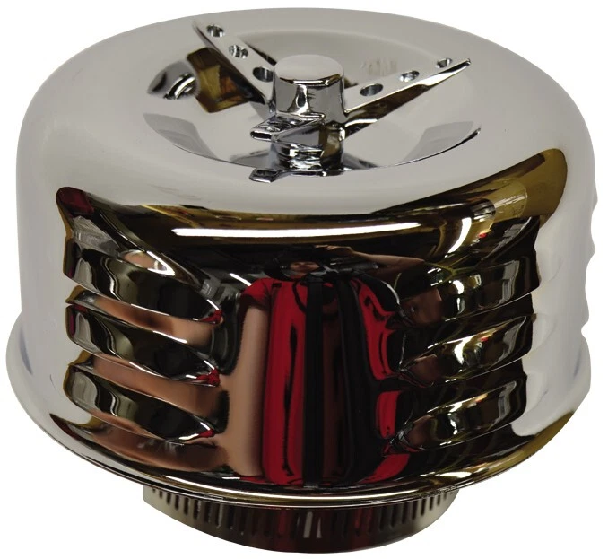Filtro de aire 2 barriles cromo persianas laterales 2-5/8" cuello stromberg 97 holley 94 Foto 1 de 1